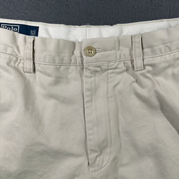 Polo Ralph Lauren Preston Pants Mens 35x30 Khaki Chino Flat Front Classic Fit - Picture 5 of 12